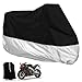 Teenitor XXXL Motorcycle Motorbike Water Resistent Waterproof Rain UV Protective Breathable Motor Cover for Yamaha harley-davidson Outdoor Indoor Black Silver Extra Extra Extra Larger + storage bag Size: 295x140x110mm /11.6 x 5.5 x 4.3 inch(L.W.H)