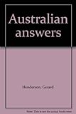 Front cover for the book Australian answers by Gerard Henderson