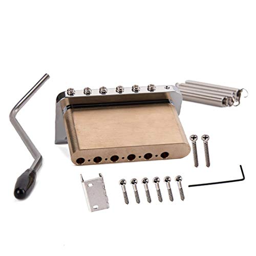 difcuyg5Ozw Professional ST Electric Guitar Tremolo System Brass Bridge with Stainless Steel Saddles Instruments Part