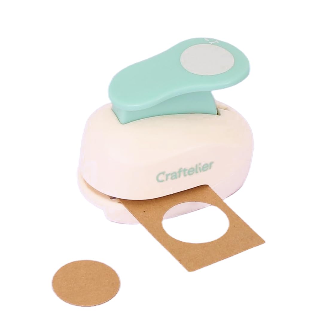 Craftelier - 1” (2.54 cm) Diameter Circle Punch with Lever Press | Suitable for Paper and Cardstock | Ideal for Craft and Scrapbooking Projects | Size Approx. 7 x 4,5 x 6 cm