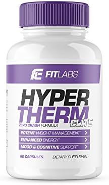 Fit Labs HyperTherm Elite Thermogenic Fat Burner Weight Loss Supplement For Men &amp; Women, Energy Booster, Appetite Suppressant, 60 Capsules