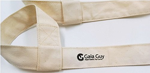 Yoga Mat Sling Adjustable Carry Strap - GOTS Organic Cotton 71" Long x 1.5" Wide - Thumbnail 7