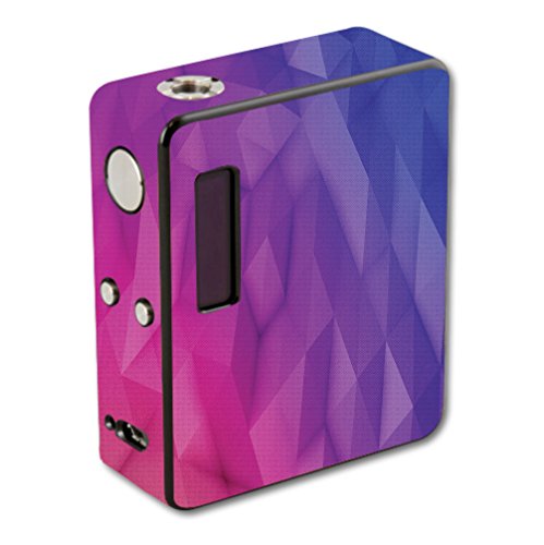 Lost Vape Esquare DNA 40 Vape E-Cig Mod Box Vinyl DECAL STICKER Skin Wrap/Pink And Purple Gradient Polygon Design