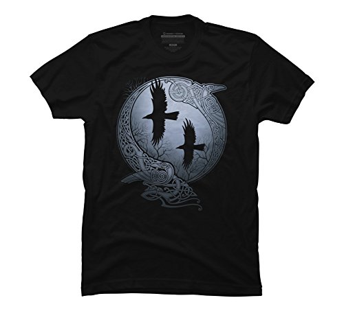 ODIN'S RAVENS Men's X-Large Black Graphic T Shirt - Design By Humans