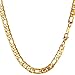 Gold Chain for Men,Figaro Men Chain,Hip Hop Jewelry,Chain Necklace,Gold Choker,Gift for Him,Stainless Steel,18K Gold Plated,Mens Jewellery,N2791J-22