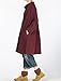 Mordenmiss Women's Cotton Linen Full Front Buttons Jacket Outfit with Pockets (Large, Style 1-Burgundy)