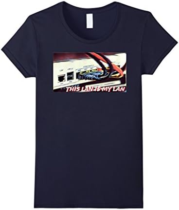 Women's This LAN is my LAN Hacker Shirt Medium Navy