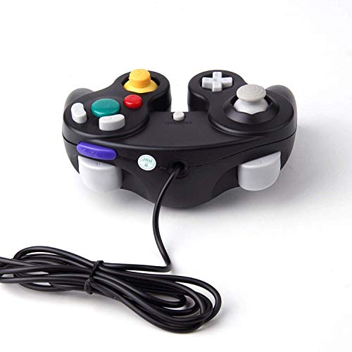 1.5m/4.9ft Gamecube Controller, NGC Classic Wired Controller Compatible with Nintendo Gamecube Wii Wii U Video Game Console -2pcs(Black)