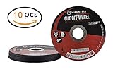 Maunsell 10 Pack - Professional 4 1 2 Cutting Wheels For Grinders - For Metal & Stainless Steel/INOX - 4 1/2