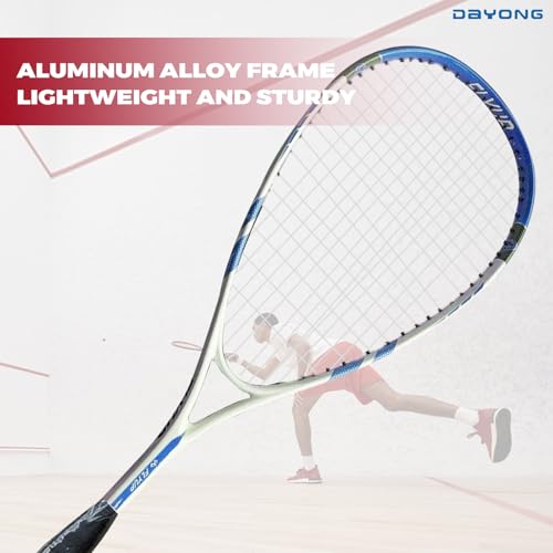 DAYONG Squash Racket, Lightweight Aluminium Alloy Squash Racquet, Adult Shock-absorbing Squash Racket with Carry Bag for Beginners, Squash Training.