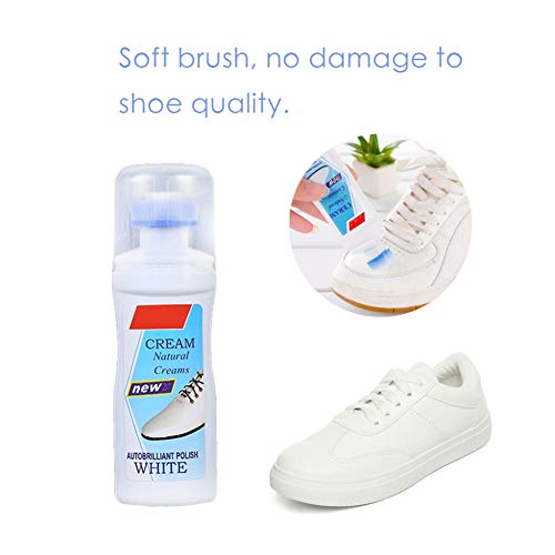 Smartcoco 100ml White Shoes Cleaner Polish Cleaning Tool Household Daily Disinfectant - Magical Refreshed White Cleaner for White Sneakers, Leather Shoes - Thumbnail 3