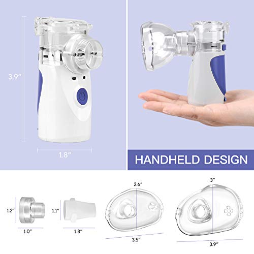NEWHOPE Portable Mini Vaporizers Cool Mist Humidifier Handheld for Travel or Home Adults & Kids (Blue)