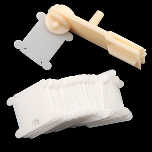 Dovewill Knitting Yarn Fiber Wool Thread Winder Hand Operated Winding Tools with 30 Pieces Plastic Bobbin - Thumbnail 6