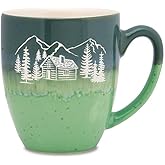 Cape Shore Freeport Etched Stoneware 18oz Mug, Multiple Styles Available (Cabin)