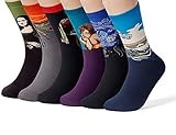 Men's Dress Socks Funky Colorful Famous Painting