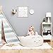 Big Joe Lux Wild Bunch Unicorn, Super Soft Plush Bean Bag, White