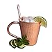 Moscow Mule Full Copper Mug – Authentic Solid Pure All Copper Cup – 16oz Tapered Design –Hand Hammered Finish – By Stubborn Mule