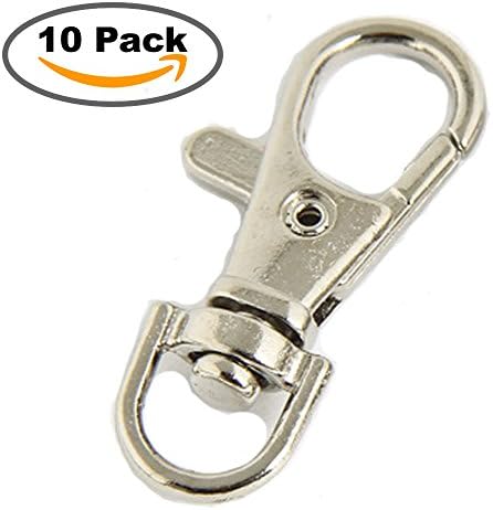 10 Pack Metal Hook Belt Clip Door Lock for Pet Birds Cage, Prevent Claw Trigger Open