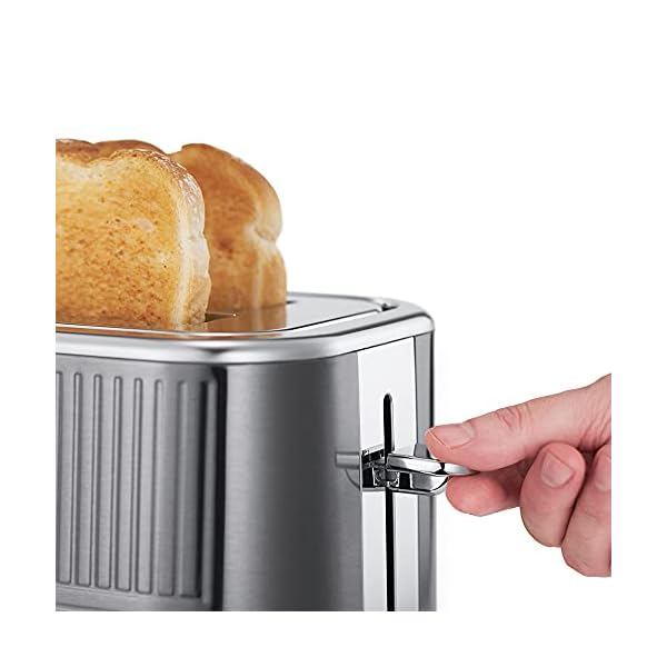 Russell-Hobbs-25250-Geo-Steel-2-Slice-Wide-Slot-Toaster-Contemporary-Design-with-Faster-Toasting-Technology-Textured-Stainless-Steel Russell Hobbs 25250 Geo Steel 2 Slice Wide Slot Toaster - Contemporary Design with Faster Toasting Technology, Textured…