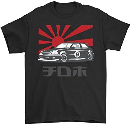 Carbon Pixels Honda Civic JDM Stance Tuner T-Shirt Color - Black