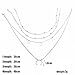 Mintrayor Multilayer Choker Necklace Set Moon Pendant Necklace for Women Silver