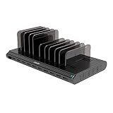 Alxum iPad Charging Station, 108W 10 Port Phone Docking Station & Organizer with Adjustable Dividers and Smart IC, Multi Devices USB Charger Dock for iPhone, Samsung Galaxy, Cell Phone, Apple, Tablet