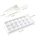 Amain Shop Ice Cube Trays with Lids,Ice Scoop,Ice Cube Bin,Makes 18 x 1.4 Large Ice Cubes,Easy Release,No-Spill,Odor Free White Ice Trays with Removable Cover