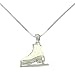 CFG ONLINE Crystal Ice Skate Charm Pendant Necklace