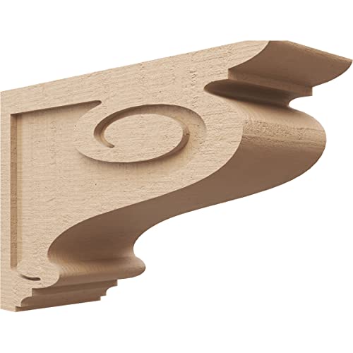 7"W x 21"D x 14"H Classic Scroll Rough Cedar Woodgrain TimberThane Corbel, Prim…