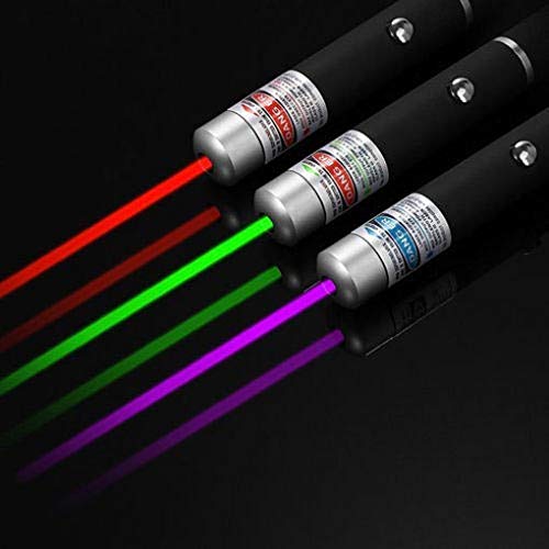 JUSHOOR 3Pack Green Purple Red Pet Lighting Pointer Pets Interactive Play Toy for Cats and Dogs