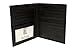 E Elton Men's Genuine Lambskin Soft Leather Hipster Bifold Wallet Black