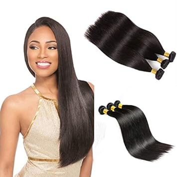 Amazon Com Foruiya Straight Hair 3bundles Brazilian Hair Weave
