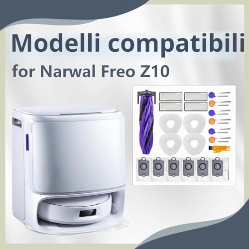 Homruich Main Brush Cover Accessories for Narwal Freo Z10, Freo Pro, Freo X Plus, Freo X Ultra,Freo Z Ultra Accessory Set, Freo Pro Main Brush Cover Spare Parts