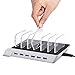 USB Charging Station, Show Wish Universal Detachable 6 Ports Dock Station, 51W 5V 10.2A Stand Mounts Holder Charger, Desktop Docking Station for iPhone,iPad, and Other Smartphones. (Silver)