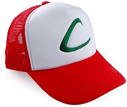 Pokemon Ash Ketchum Baseball Net Snapback Cap Trainer Hat Embroidered