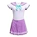 Littleforbig Adult Baby Onesie Diaper Lover (ABDL) Button Crotch Romper Onesie Pajamas - Cosplay Magical Onesie Skirt Set Purple L