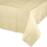Creative Converting Tablecover Tableware items, 54" x 108", Ivory