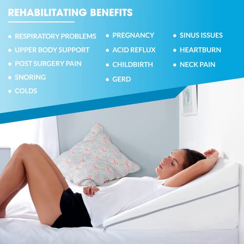Bed Wedge Pillow RS10 for Acid Reflux Surgery Heartburn Gerd Reading