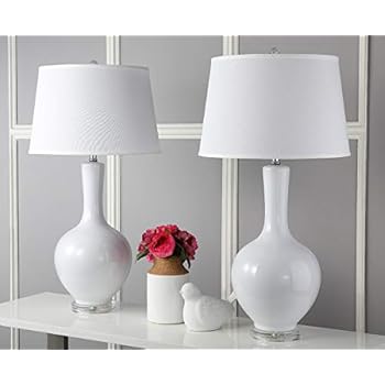 Safavieh Lighting Collection Blanche Gourd White 32-inch Table Lamp (Set of 2)