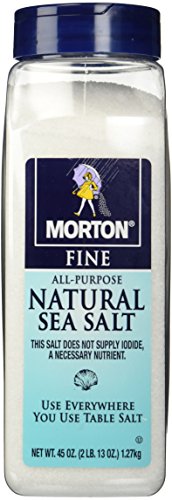 Morton Fine All Purpose Natural Sea Salt 45 oz. by Morton Salt
