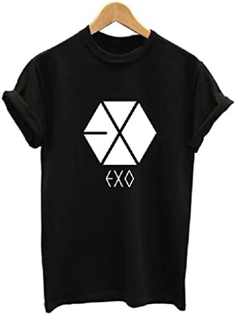 VIK Harajuku Exo Letter Summer Casual Lady Tumblr Women Short Sleeve T-Shirt