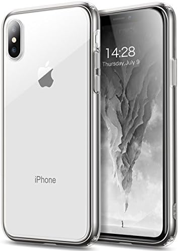 iphone X Case, Sankmi iphone 10 Clear Case, Crystal Clear Flexible TPU Slim Lightweight Cover Scratch Resistant Transparent Back Cushion Protection Case for Apple iphone X - Grey