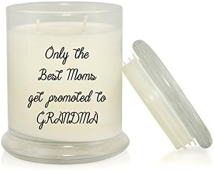 Only the Best Moms Get Promoted to Grandma 8.5 oz. Soy Candle - Pregnancy Reveal Announcement - Very Vanilla Scent