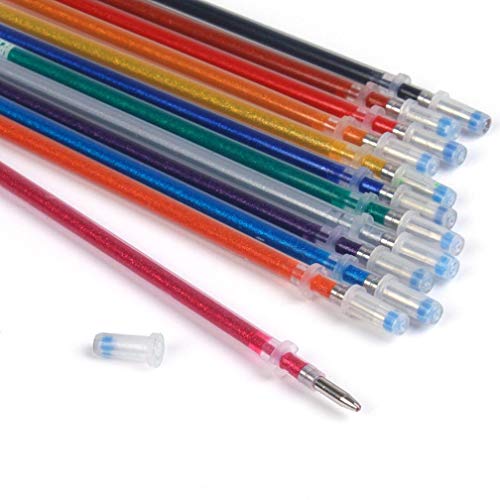 Barthylomo 60Pcs Colorful Fluorescent Pens Highlighter Glitter Gel Ink Pen Gel Refills Set for Replace - Thumbnail 3