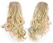 Vedar Beauty Long Curly Synthetic Lace Front Wig Light Brown Root Ombre Blonde Full Hair Wigs For Women(22Inches)