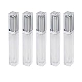 5PCS 7ml/0.24oz Empty Clear Plastic Lip Gloss Tubes