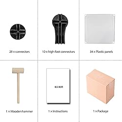 FUNLAX Cube Storage Shelf, 9 Storage Cubes Closet