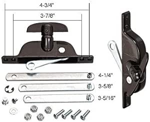 Brixwell Universal Jalousie Operator Kit – Fits Most Jalousie Windows, Aluminum Finish, Easy Control Mechanism