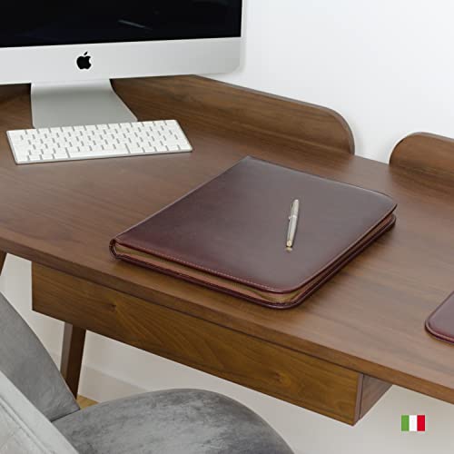 Maruse Personalized Italian Leather Executive Padfolio, Leather