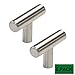Probrico PD201HSS Kitchen Cabinet Drawer Handles And Pulls Stainless Steel,5 Pack (T-Knob, 5 Pack)